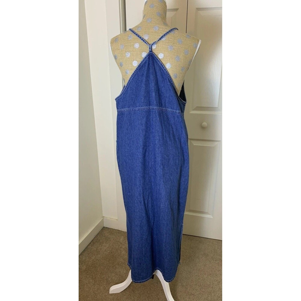 Vtg Sophia Rose Denim Dress Jumper Womens Y2K 90s Cottagecore Farm 14P Fits  S/M - Picture 8 of 16